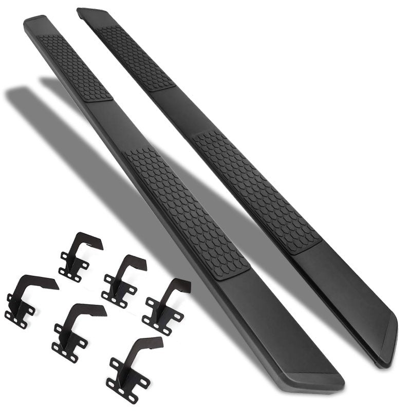 Black Flat Honeycomb 2 Pad Running Board Nerf Bar 19+ Ram 1500 Crew Cab BFC-RUNB-Z-8104