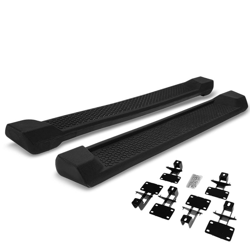 Black OE Style Running Board Nerf Bar 18+ Jeep Wrangler JL 4Dr Unlimited BFC-RUNB-Z-8106-BKPL