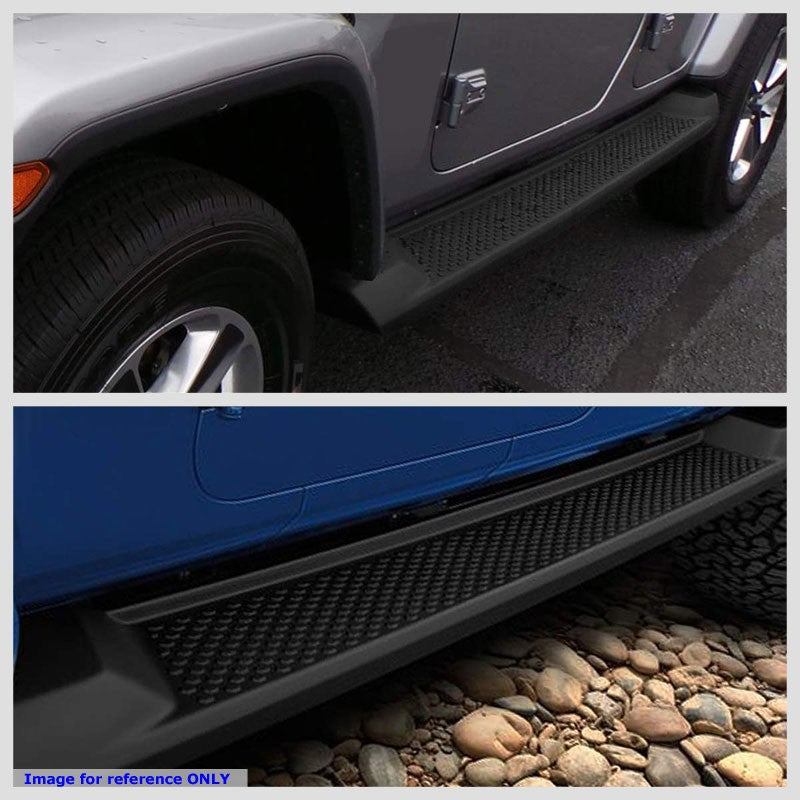 Black OE Style Running Board Nerf Bar 18+ Jeep Wrangler JL 4Dr Unlimited BFC-RUNB-Z-8106-BKPL