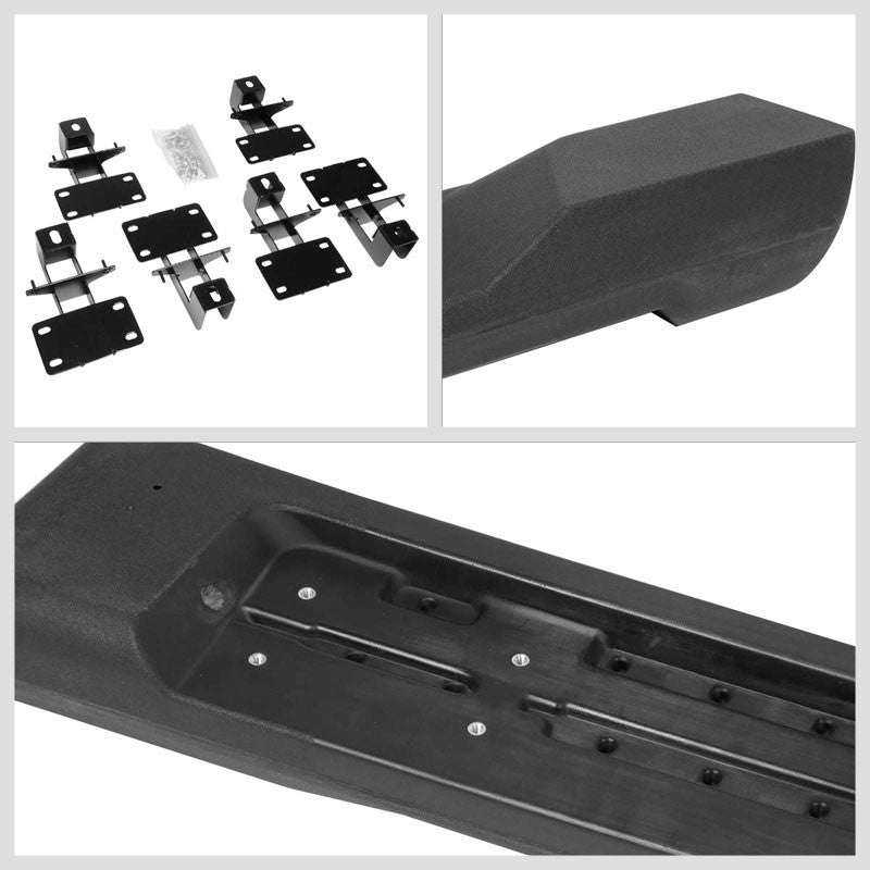 Black OE Style Running Board Nerf Bar 18+ Jeep Wrangler JL 4Dr Unlimited BFC-RUNB-Z-8106-BKPL