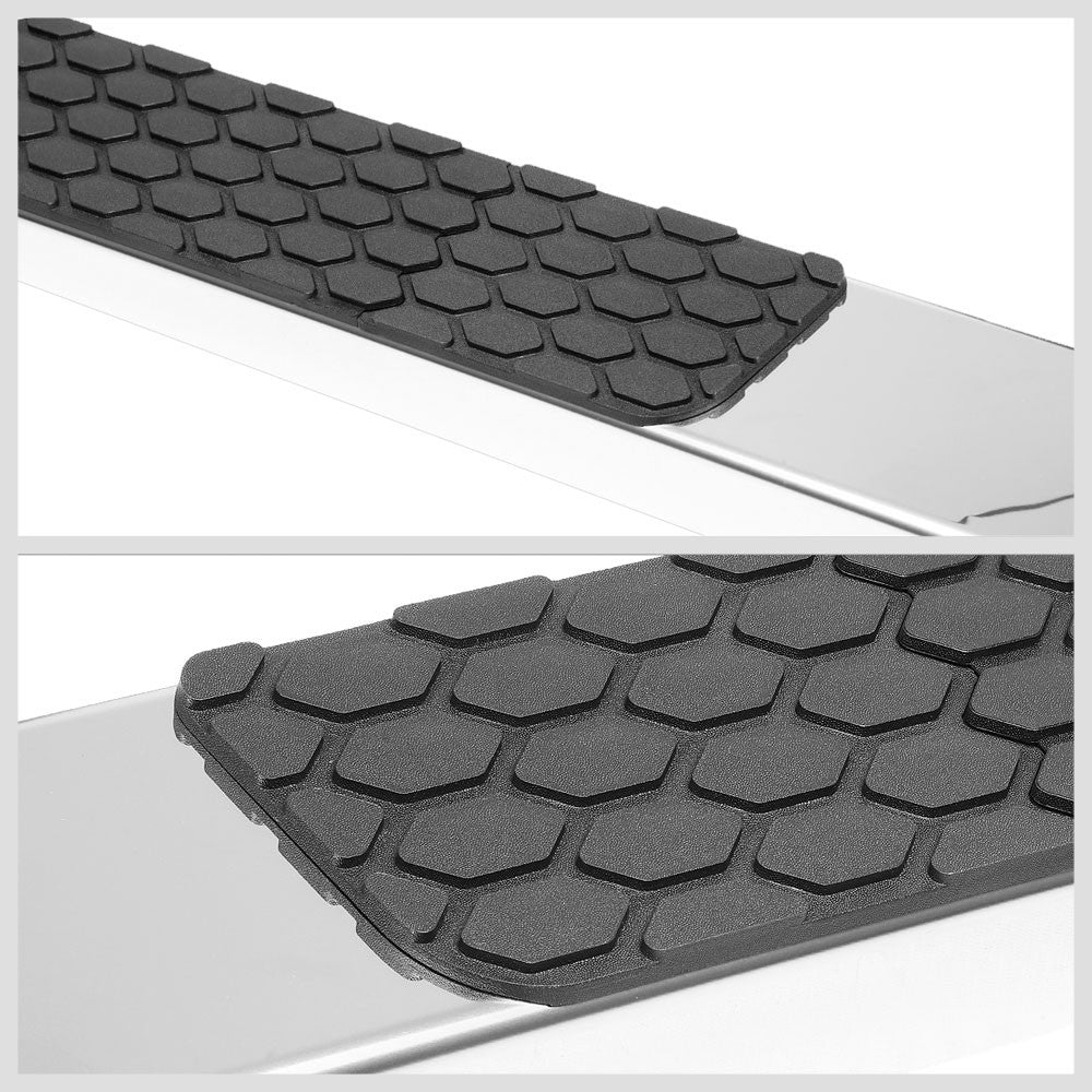 Metal Flat Honeycomb 1 Pad Running Board Nerf Bar 09-18 Ram 1500 Extended Cab BFC-RUNB-Z-8114-SS