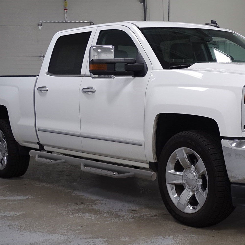 Black Round Drop Running Board Nerf Bar 07-18 Silverado 1500 Extended Cab BFC-RUNB-Z-8120