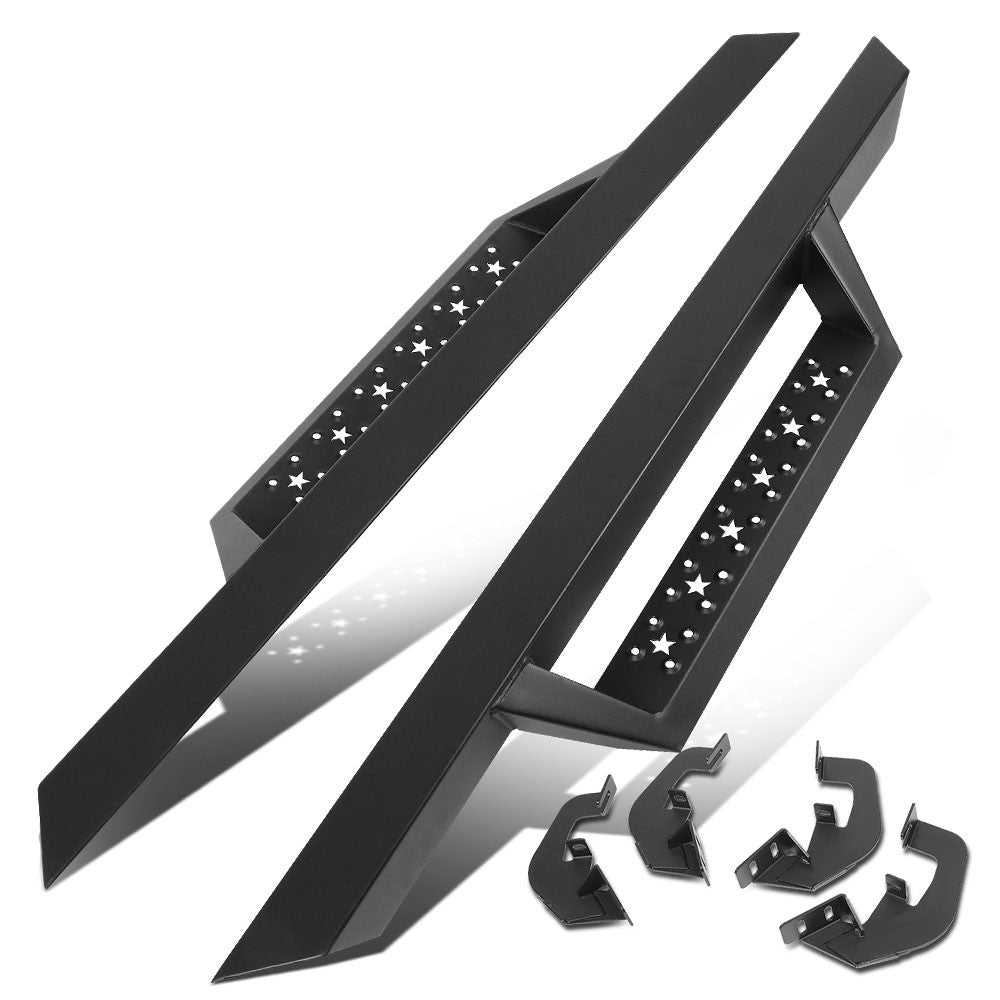 Black 90 L-Shape Bar Running Board Nerf Bar 07-18 Sierra 1500 Standard Cab BFC-RUNB-Z-8124