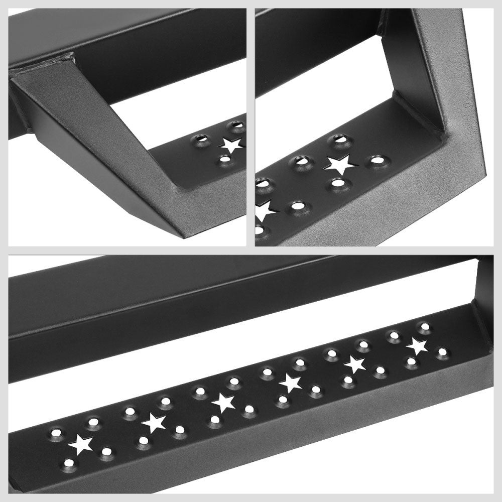 Black 90 L-Shape Bar Running Board Nerf Bar 07-18 Sierra 1500 Standard Cab BFC-RUNB-Z-8124