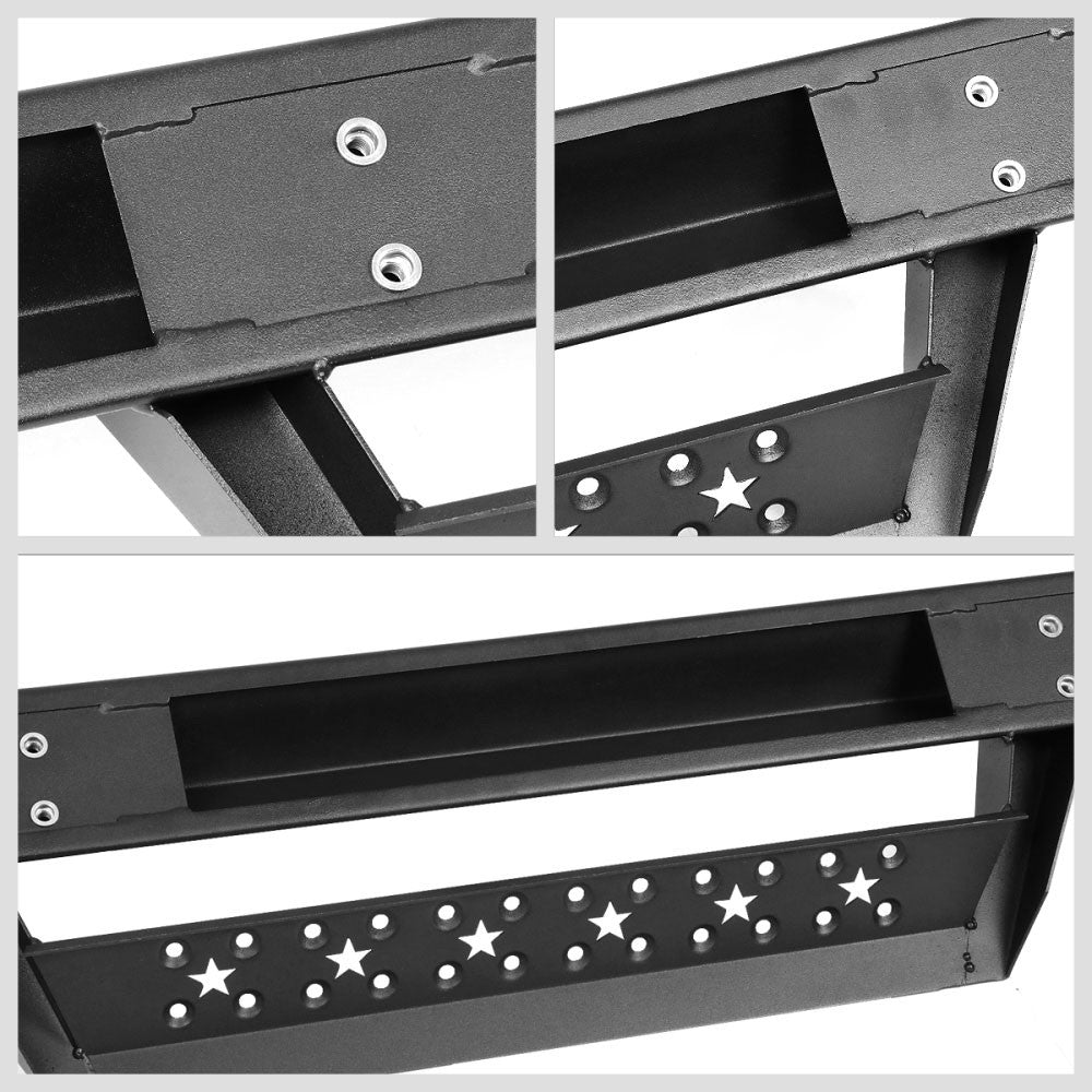 Black 90 L-Shape Bar Running Board Nerf Bar 07-18 Sierra 1500 Standard Cab BFC-RUNB-Z-8124