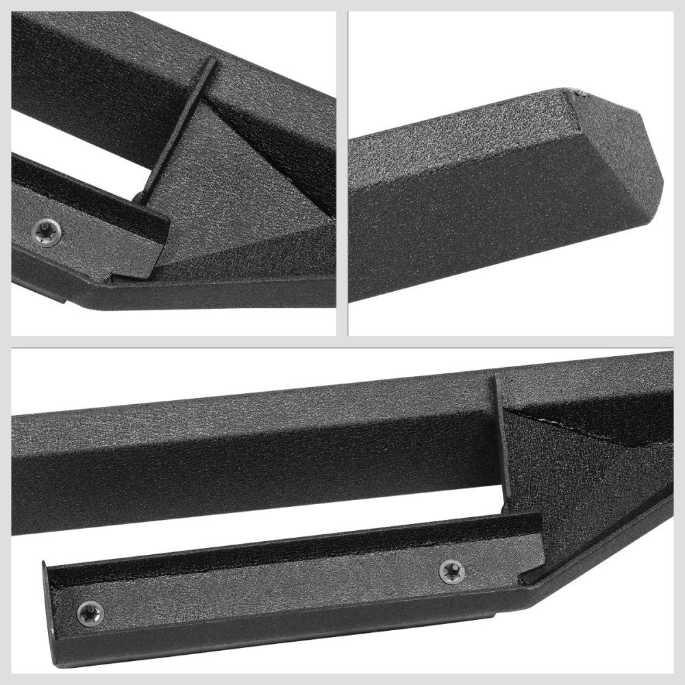 Black 90 L-Shape Bar Running Board Nerf Bar 07-18 Silverado 1500 Crew Cab BFC-RUNB-Z-8125