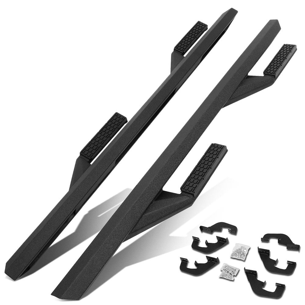 Black 90 L-Shape Bar Running Board Nerf Bar 07-18 Sierra 1500 Extended Cab BFC-RUNB-Z-8126