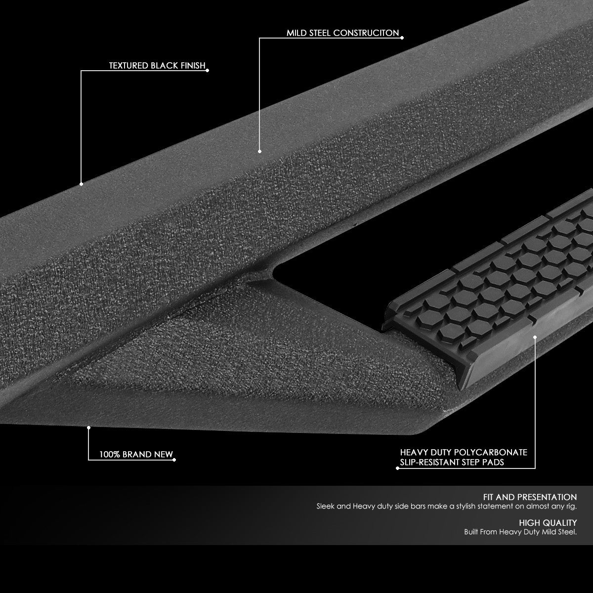 BFC-RUNB-Z-8127 Branch-Out Step 55" Running Board Nerf Bar BFC-RUNB-Z-8127