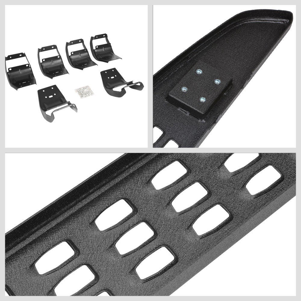 Black Badgeless Raptor Running Board Nerf Bar 15+ F150 P552 P702 Crew Cab BFC-RUNB-Z-8142
