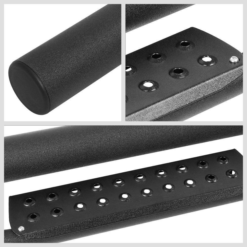 Black Round Drop Running Board Nerf Bar 05-22 Toyota Tacoma Crew Cab BFC-RUNB-Z-8145