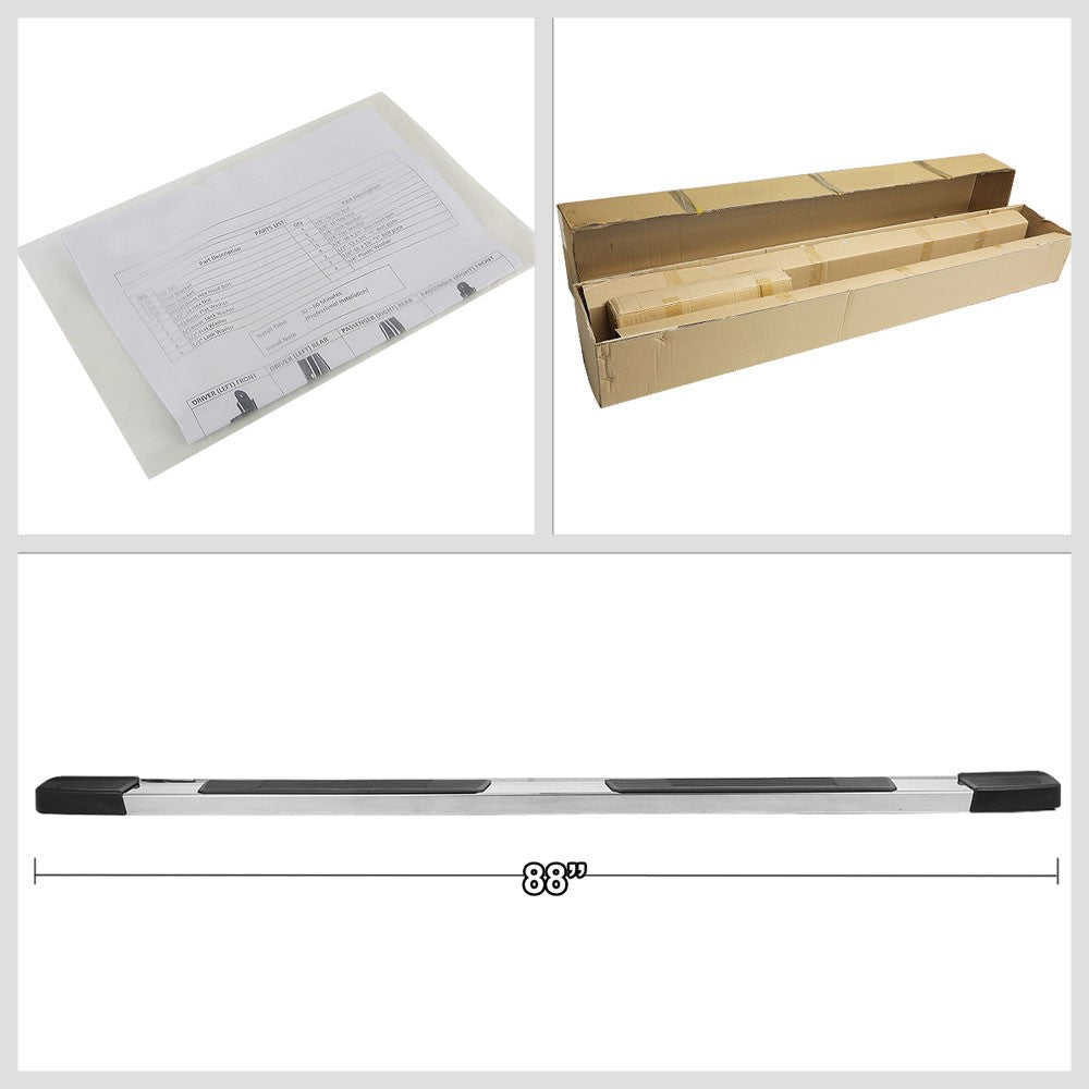 BFC-RUNB-Z-8157-525-SS Straight/5.25" Cap 88" Running Board Nerf Bar BFC-RUNB-Z-8157-525-SS
