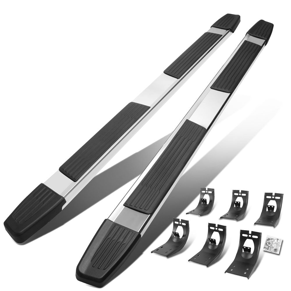 Metal 79" Flat Step/5.25 Cap Running Board Nerf Bar 09-18 Ram Extended Cab BFC-RUNB-Z-8158-525-SS