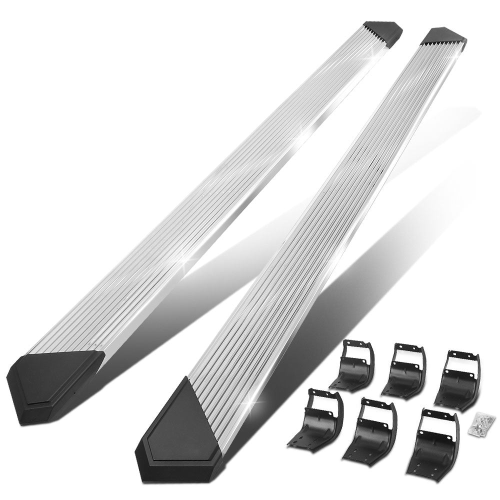 Metal Pleated Running Board Nerf Bar 15+ F-150/17+ F-250/F-350 SD Crew Cab BFC-RUNB-Z-8206-SSBK