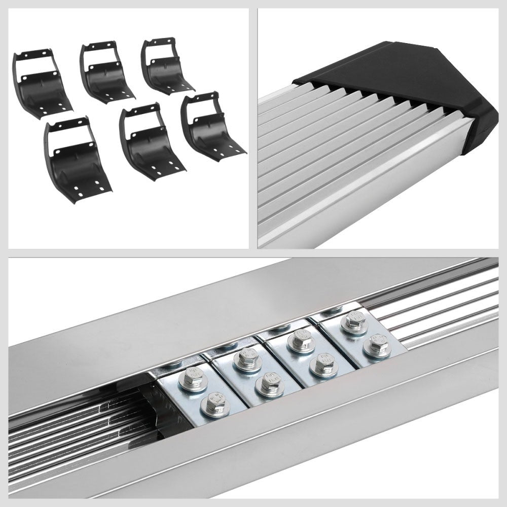 Metal Pleated Running Board Nerf Bar 15+ F-150/17+ F-250/F-350 SD Crew Cab BFC-RUNB-Z-8206-SSBK