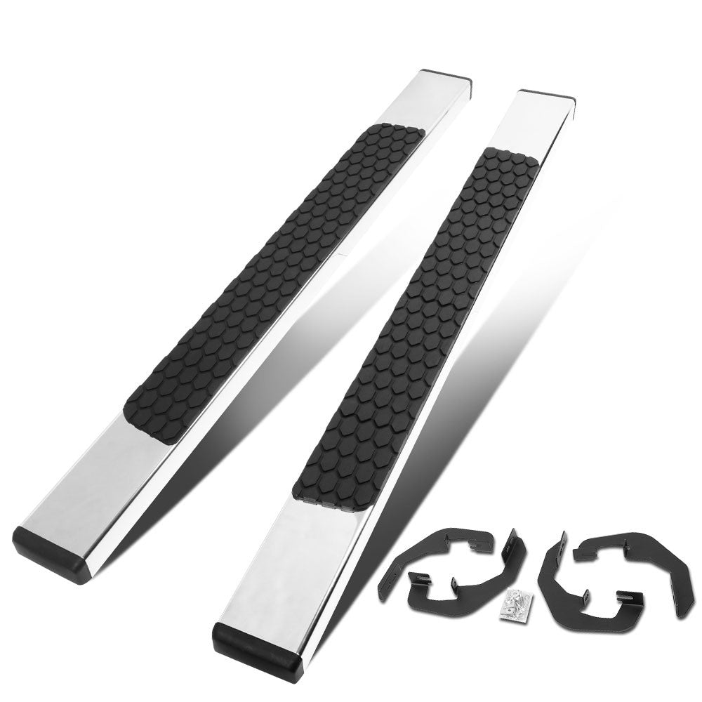 Metal Flat Honeycomb 1 Pad Running Board Nerf Bar 07-18 Sierra 1500 Standard Cab BFC-RUNB-Z-8214-SS