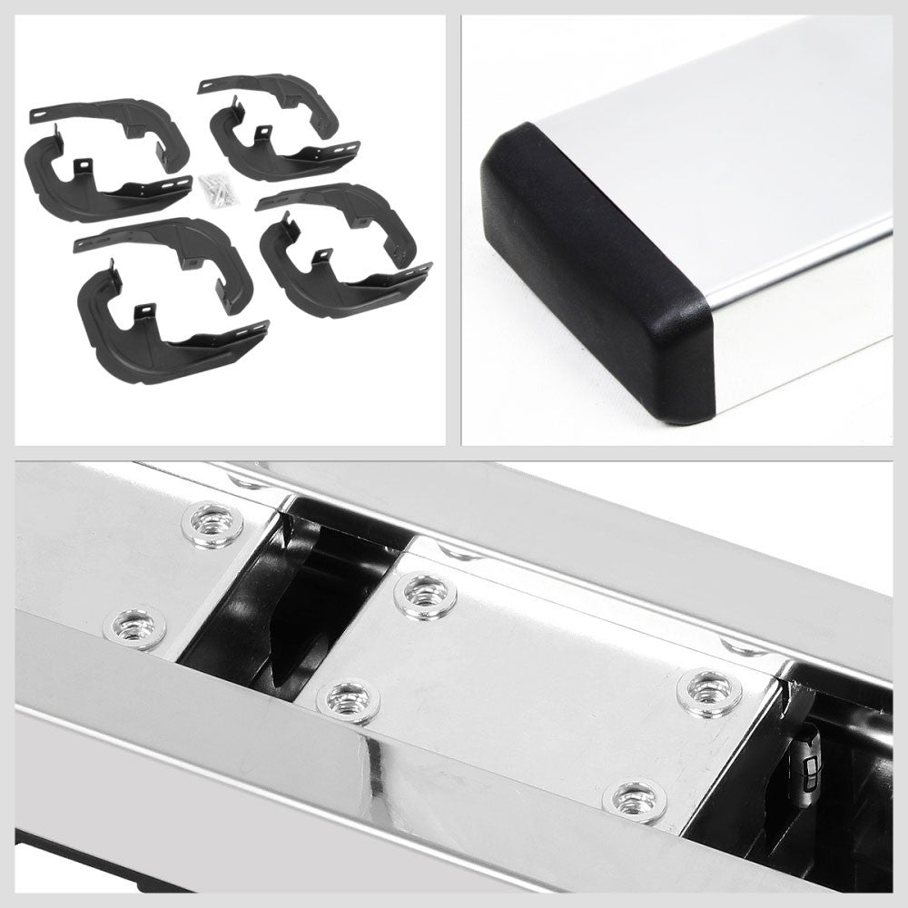 Metal Flat Honeycomb 1 Pad Running Board Nerf Bar 19+ Silverado/Sierra Crew Cab BFC-RUNB-Z-8215-SS