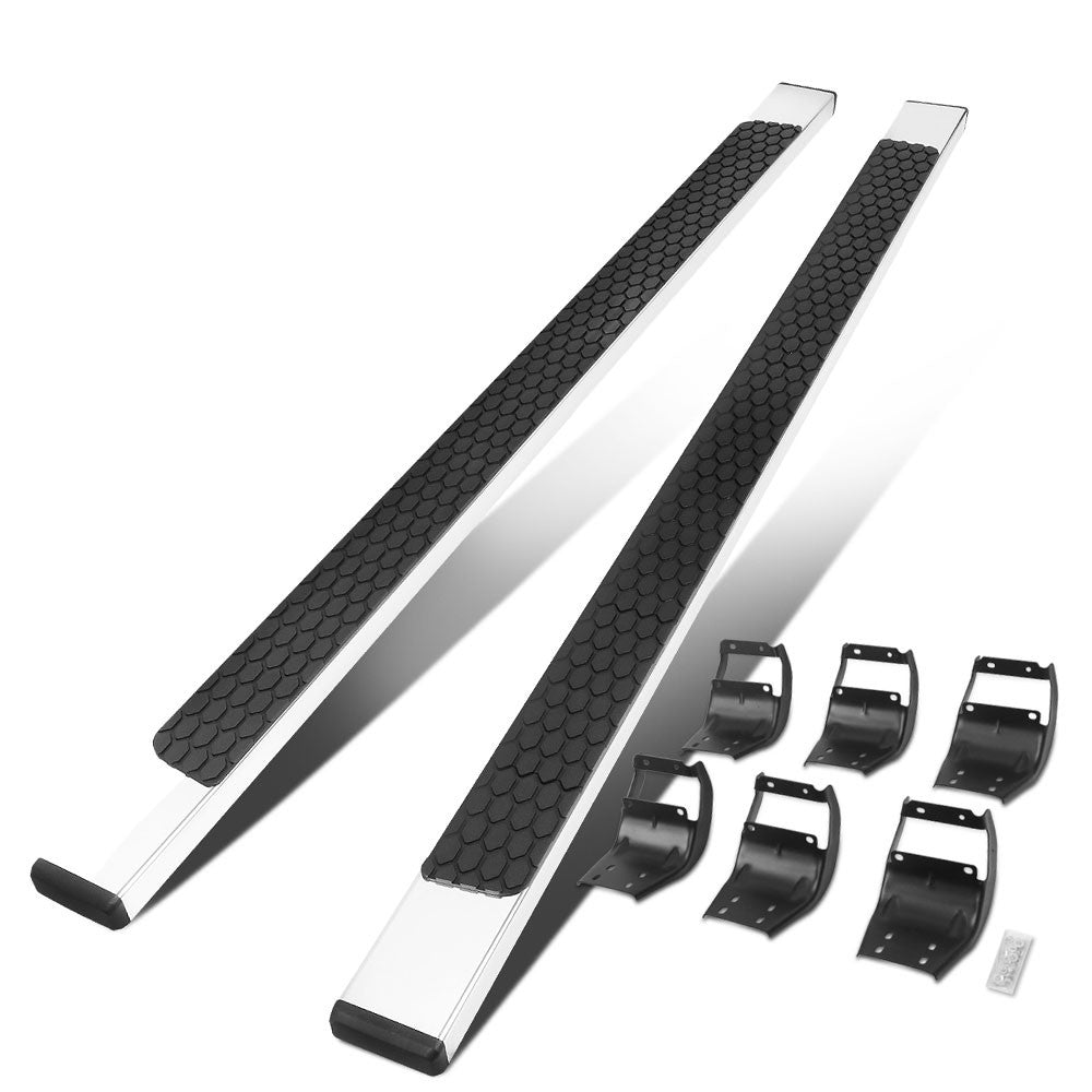 Metal Flat Honeycomb 1 Pad Running Board Nerf Bar 15+ Ford F-150 Crew Cab BFC-RUNB-Z-8218-SS