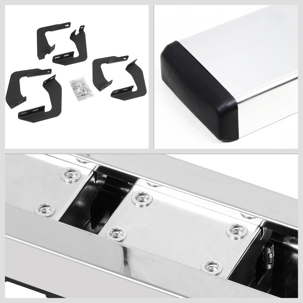 BFC-RUNB-Z-8227-SS Honeycomb 1 Pad/Flat Cap 80" Running Board Nerf Bar BFC-RUNB-Z-8227-SS