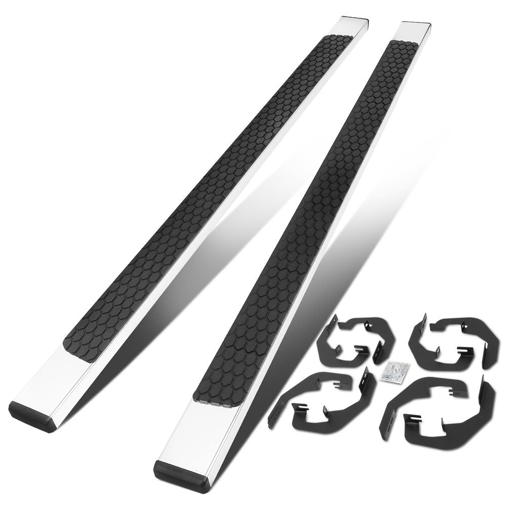 Metal Flat Honeycomb 1 Pad Running Board Nerf Bar 07-18 Silverado 1500 Crew Cab BFC-RUNB-Z-8230-SS