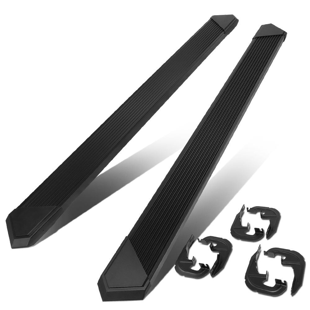 Black Pleated Running Board Nerf Bar 19+ Silverado 1500 T1XX Extended Cab BFC-RUNB-Z-8272-BK