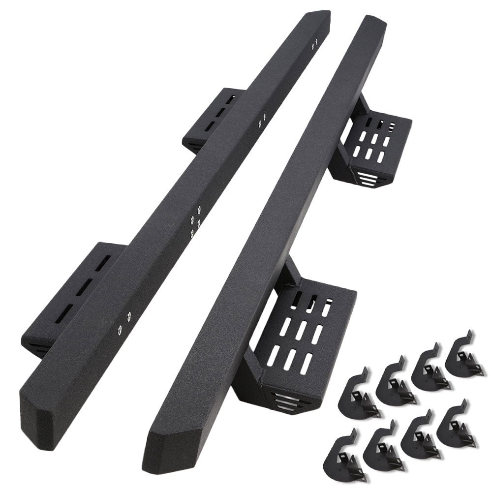 Black Lower Cleat Steps Running Boards 07-18 Silverado Sierra Crew Cab BFC-RUNB-Z-8310