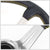 Black Leather/Silver Slit Holes 350mm 3.50" Deep Dish Steering Wheel+Horn Button-Interior-BuildFastCar