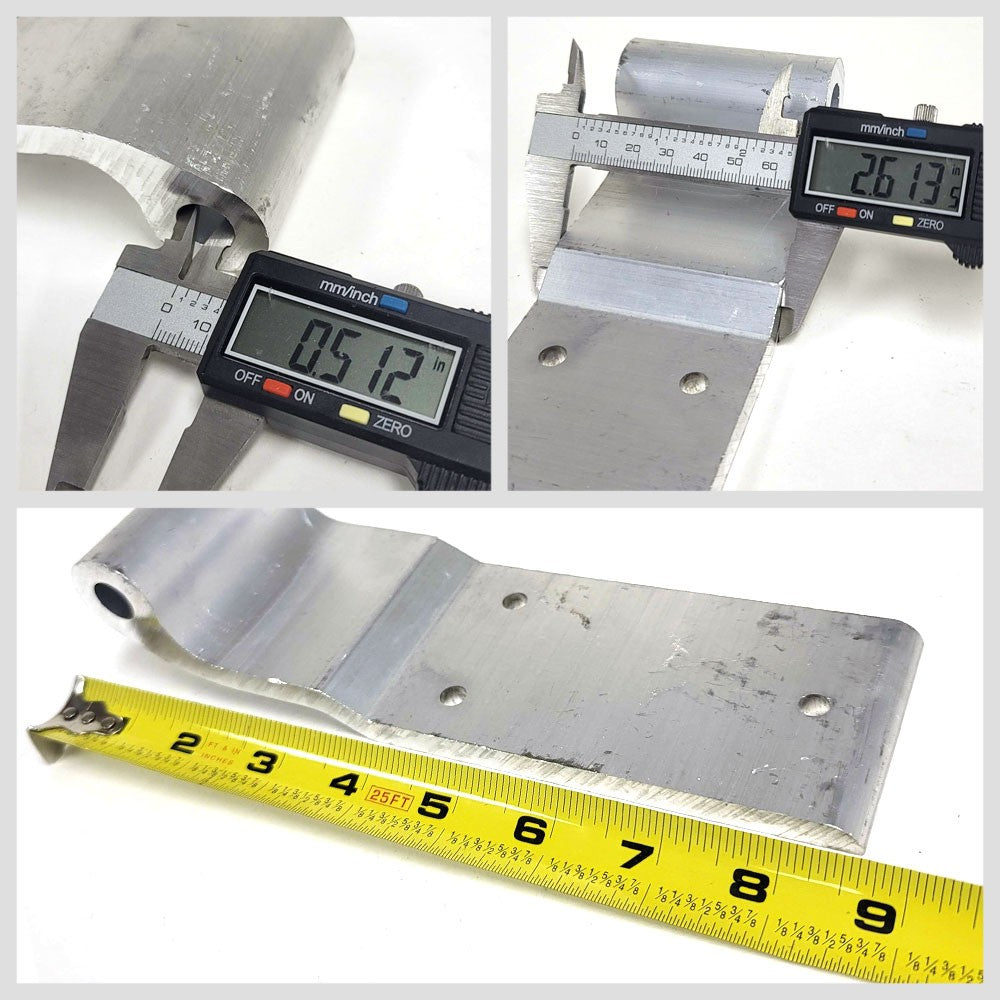 Aluminum Pines Style 3-Hole Hinge 2-5/8" x 8-5/8" Door Hinge Semi Truck Trailer