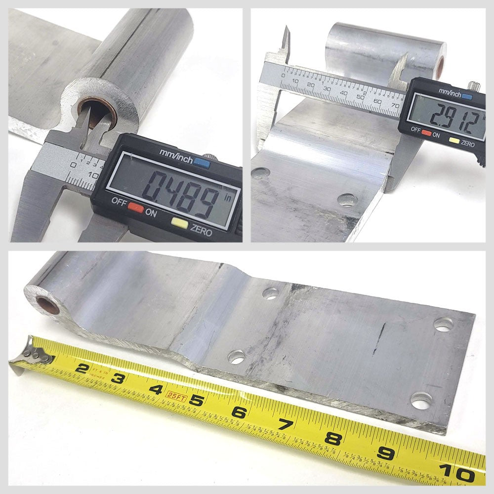Hyundai Style 4-Hole Narrow w/Bushing 3" x 9-7/8" Door Hinge Semi Truck Trailer