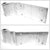 Trailmobile Style 4-Hole 2-7/8" x 9-1/8" Door Hinge Semi Truck Trailer BFC-TTP-HI-SWH-TM01-X4