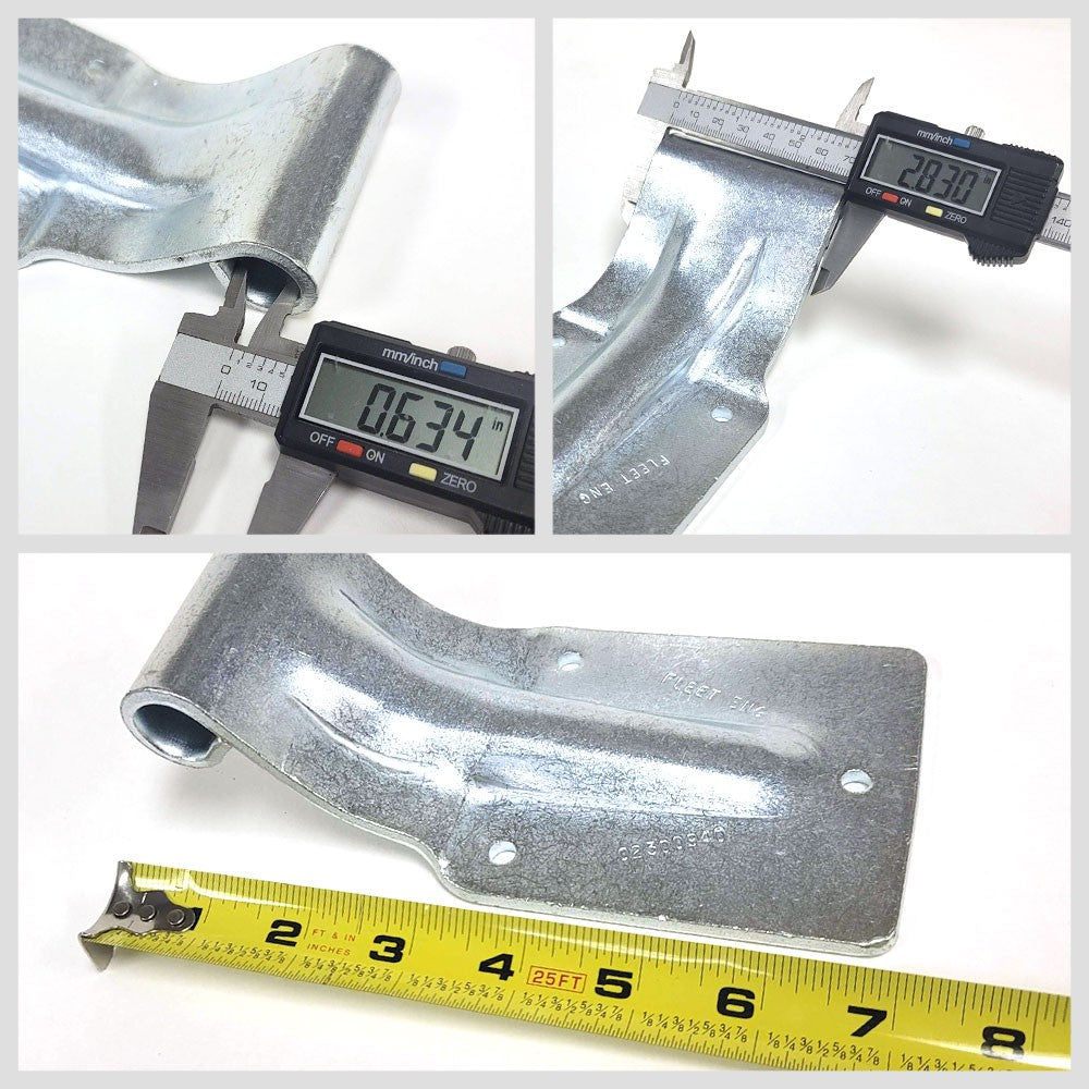 Trailmobile 3-Hole Square End 2-78/" x 6-13/16" Door Hinge Truck BFC-TTP-HI-SWH-TM03-X4