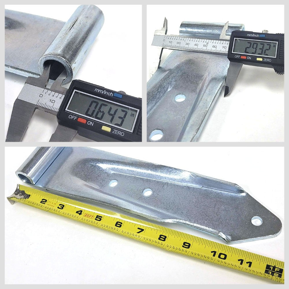 Steel Utility Style 3-Hole Hinge 3" x 12" Door Hinge BFC-TTP-HI-SWH-UT04