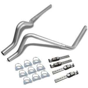 Stainless Slip Joint 2.50" Dual Exhaust Muffler-Back Tail Pipe For 00-03 Dakota-Performance-BuildFastCar