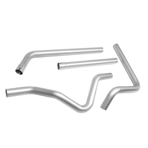 Stainless Slip Joint 2.50" Dual Exhaust Muffler-Back Tail Pipe For 00-03 Dakota-Performance-BuildFastCar