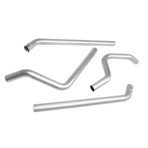 SS Slip Joint 2.50" Dual Exhaust Muffler-Back Tail Pipe For 04-08 Dakota 131" WB-Performance-BuildFastCar