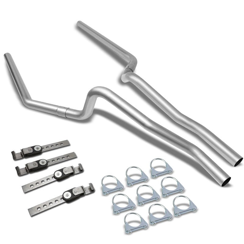 Slip Joint 2.50" Dual Exhaust Muffler-Back Tail Pipe For 99-06 Silverado/Sierra-Performance-BuildFastCar
