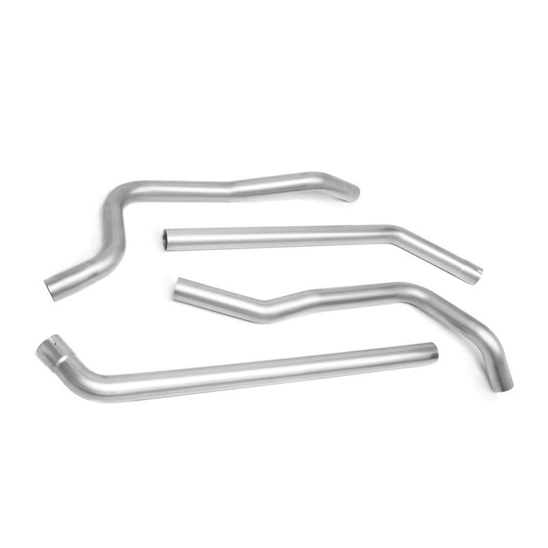 Slip Joint 2.50" Dual Exhaust Muffler-Back Tail Pipe For 99-06 Silverado/Sierra-Performance-BuildFastCar