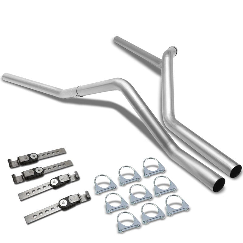 SS Slip-Fit Joints 2.25" Dual Exhaust Muffler-Back Tail Pipe For 91-04 Sonoma-Performance-BuildFastCar