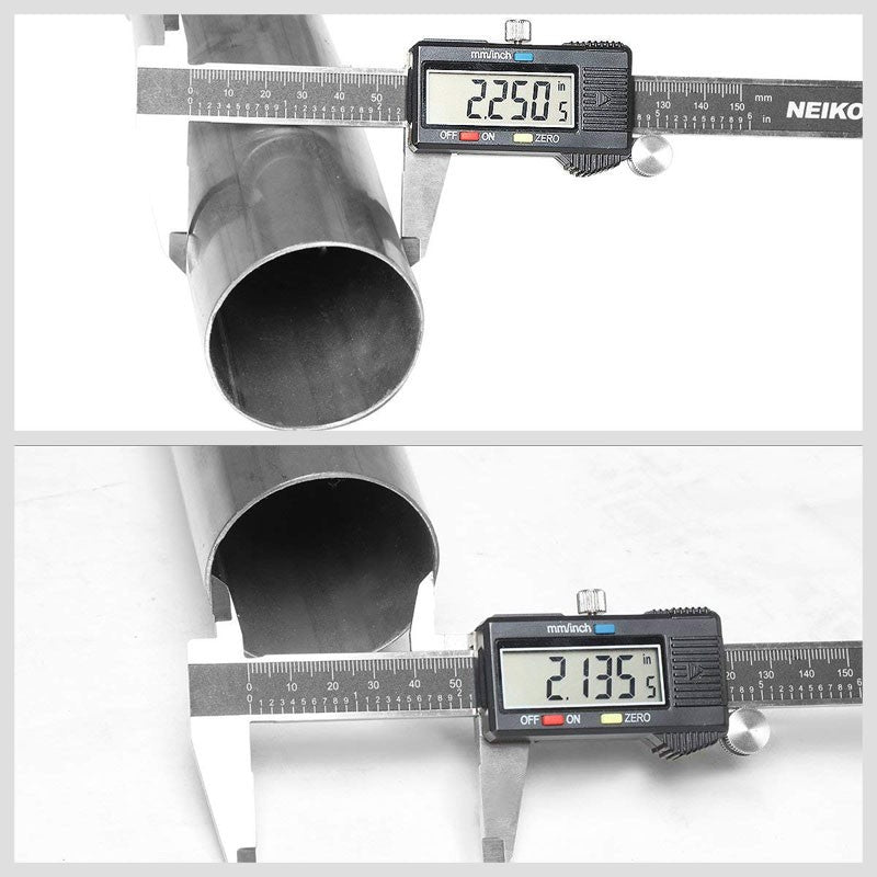 SS Slip-Fit Joints 2.25" Dual Exhaust Muffler-Back Tail Pipe For 91-04 Sonoma-Performance-BuildFastCar