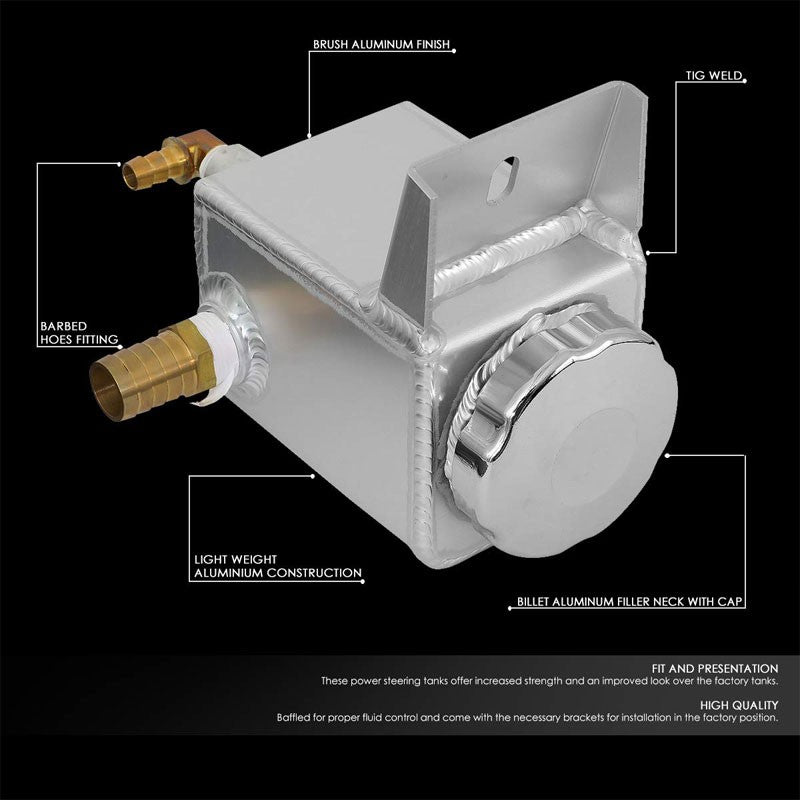 Aluminum Power Steering Fluid Reservoir Tank For 05-18 Mustang V6/V8 SOHC/DOHC-Performance-BuildFastCar