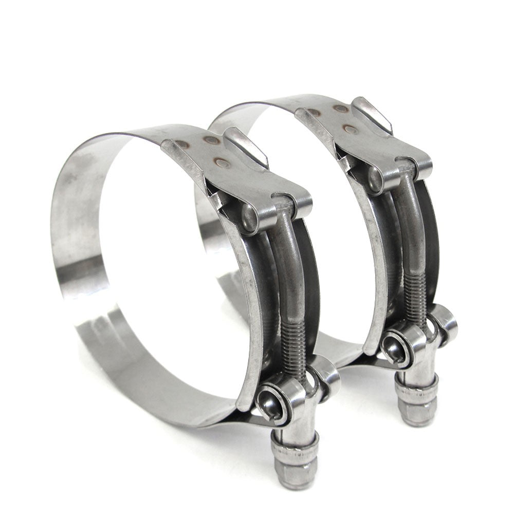 2x HPS 2.75"-3.07" (70mm-78mm) Marine 316 Stainless Steel T-Bolt Hose Clamp-Performance-BuildFastCar
