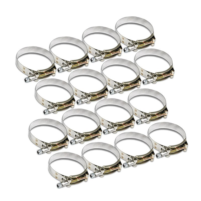 16X Stainless Steel T-Bolt Clamps Fit Turbo Intake Pipe Hose ID 2.00&quot; (51mm)-Performance-BuildFastCar