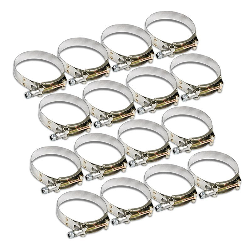 16X Stainless Steel T-Bolt Clamps Fit Turbo Intake Pipe Hose ID 2.75&quot; (70mm)-Performance-BuildFastCar