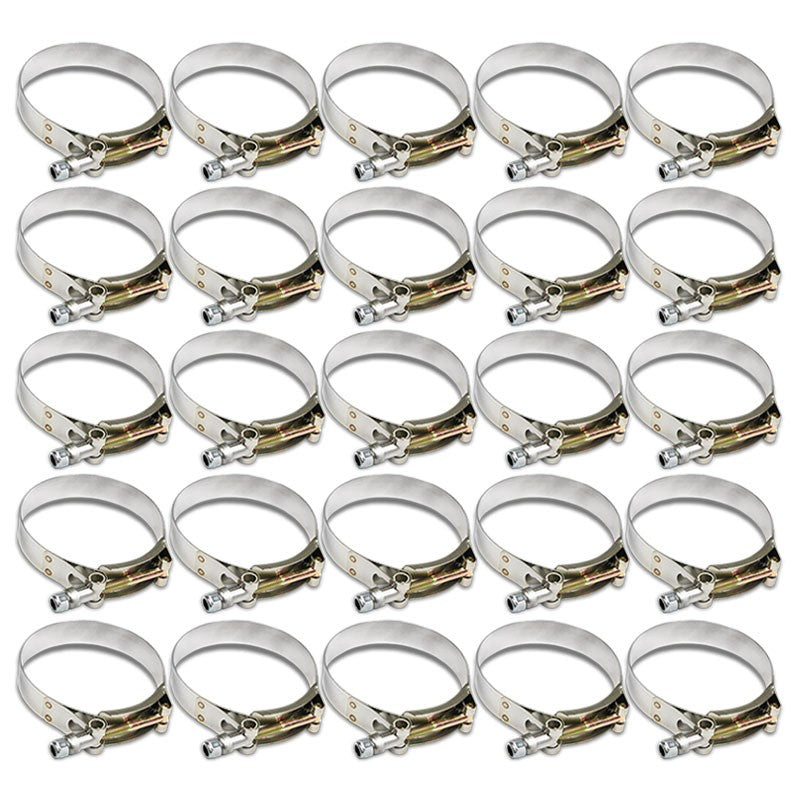 25X Stainless Steel T-Bolt Clamps Fit Turbo Intake Pipe Hose ID 3.00&quot; (76mm)-Performance-BuildFastCar