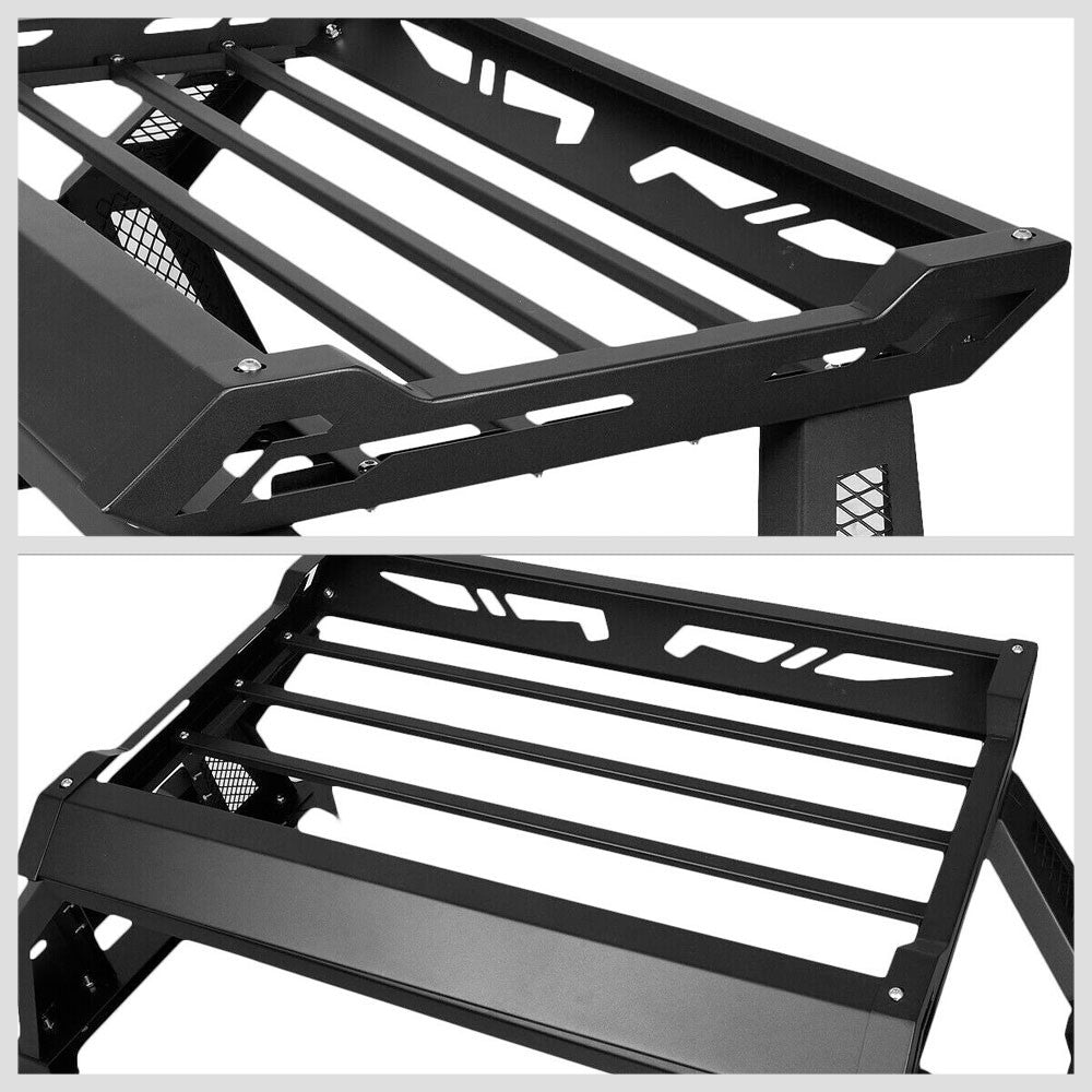 Black Rear Truck Bed Roll Bar Cargo Rack For 04-20 Colorado Canyon/05-20 Tacoma