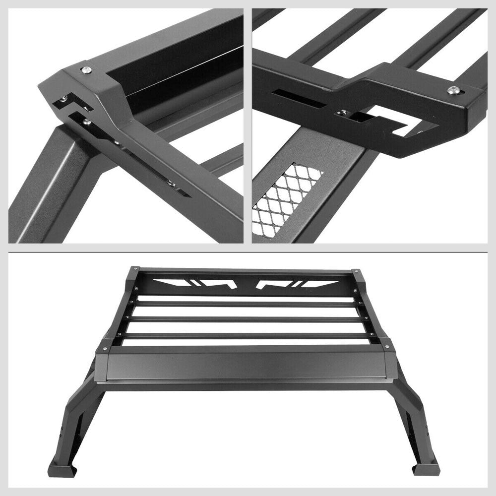 Black Rear Truck Bed Roll Bar Cargo Rack For 04-20 Colorado Canyon/05-20 Tacoma