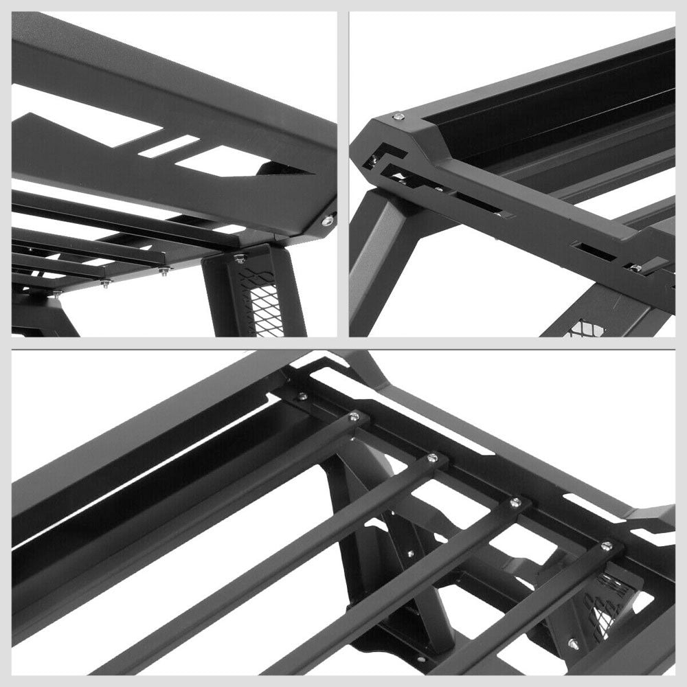 Black Rear Truck Bed Roll Bar Cargo Rack For 04-20 Colorado Canyon/05-20 Tacoma
