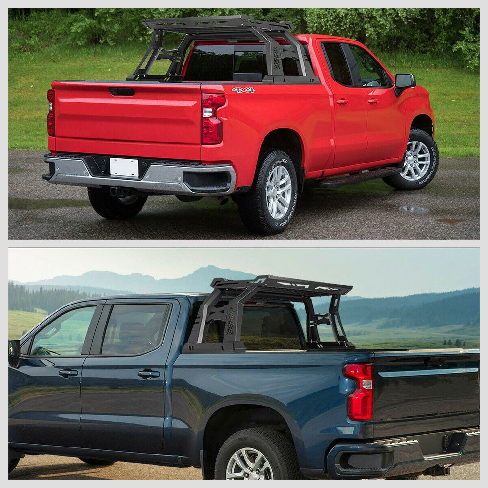 Rear Truck Bed Roll Bar Cargo Rack For 09-18 Dodge Ram/09-20 F-150/07-18 Tundra