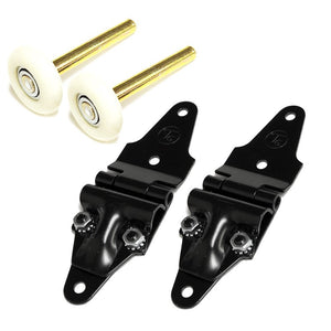 2X Black Roll Up End Hinge+2.00" Nylon Roller For Freight Trailer Roll Up Door-Door Systems-BuildFastCar-BFC-TTP-MSC-HIROL-0003-X2