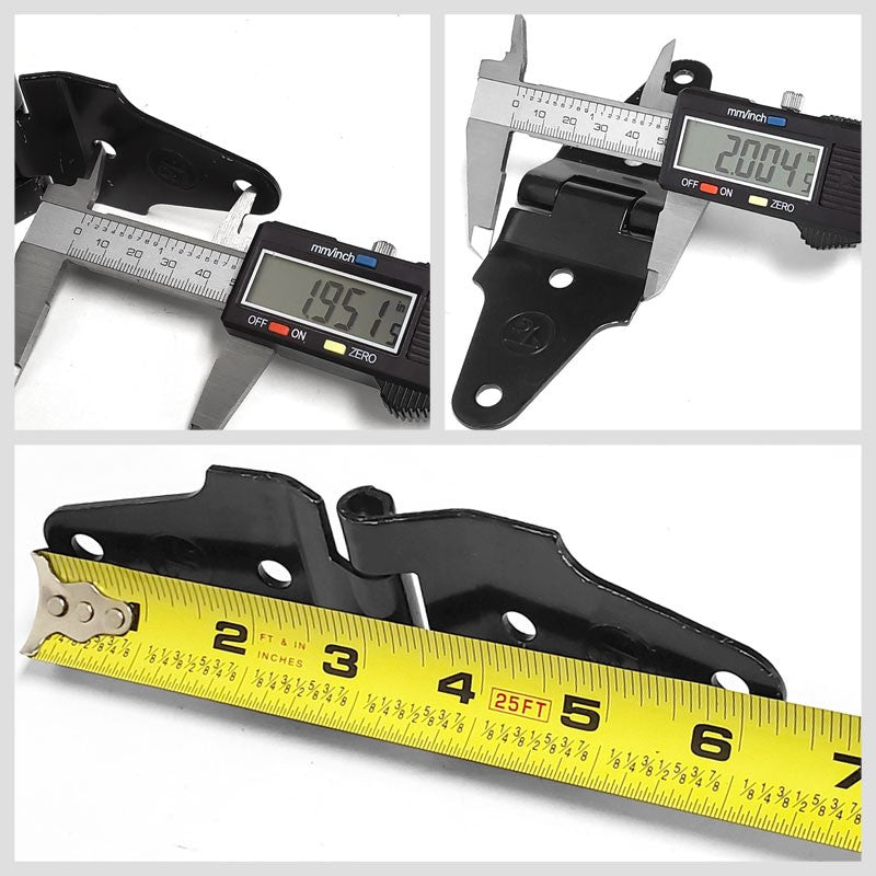 6X Black Transglobal Roll Center 2" Width Hinge For Freight Trailer Roll-Up Door-Door Systems-BuildFastCar-BFC-TTP-HI-TRGBL-15-X6