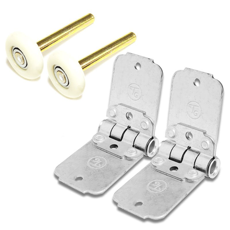 2X Metallic Roll Up End Hinge+2" Nylon Roller For Freight Trailer Roll Up Door-Door Systems-BuildFastCar-BFC-TTP-MSC-HIROL-0001-X2